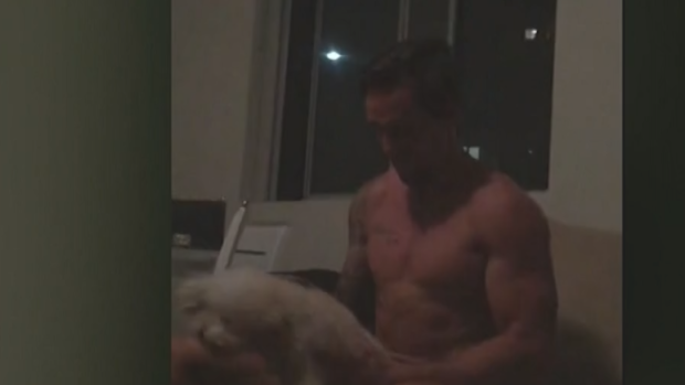 In trouble: Mitchell Pearce was filmed performing lewd acts. 