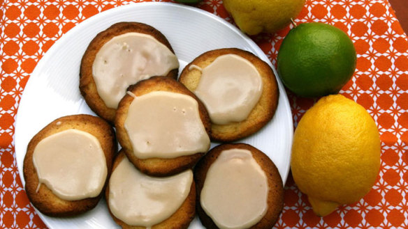 Lemon-lime glazed cookies.