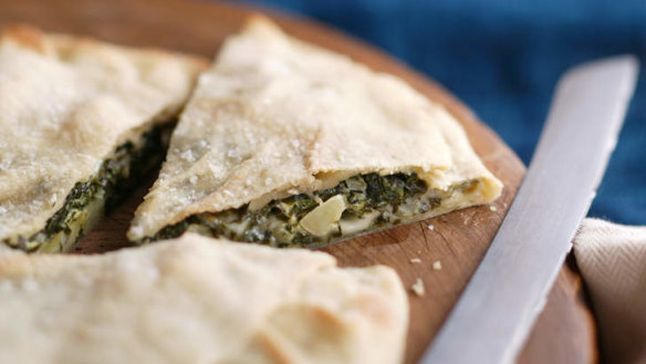 Bright tradition: The finished potato and silverbeet torte makes a great lunch.