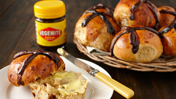 An an Aussie twist to hot cross buns.
