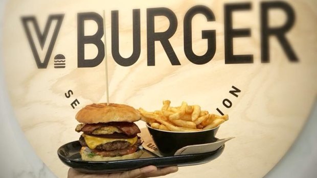 V Burger is flipping out free burgers from 11.30am at its new Kings Square store.