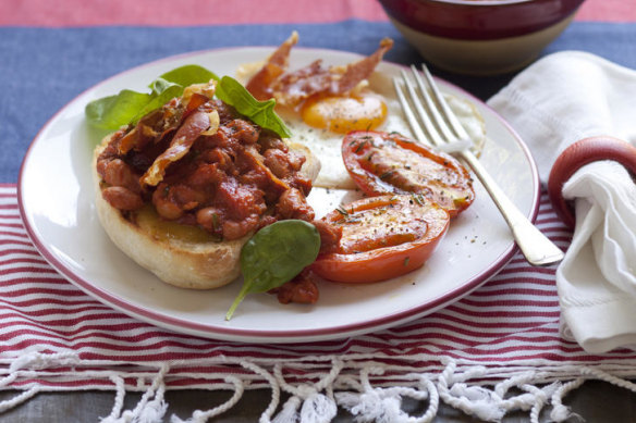 Breakfast bruschetta.