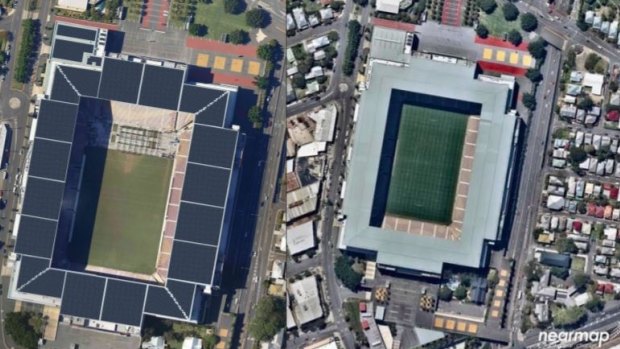Adding solar panels to Suncorp Stadium could power 806 homes, says the University of New South Wales.