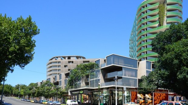 Proposed Woolworths and apartment development in Canning Street North Melbourne.