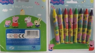 These Peppa Pig crayons were found to have asbestos in them.