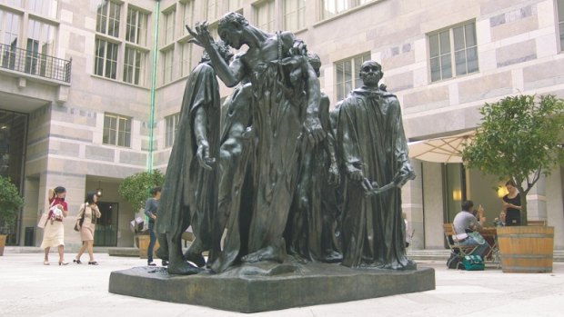 The Burghers of Calais by Rodin in the courtyard of the Kunstmuseum Basel. 