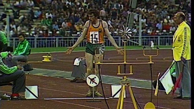 Australian athlete Ian Campbell is controversially fouled in his final triple jump attempt at the Moscow Games in 1980.