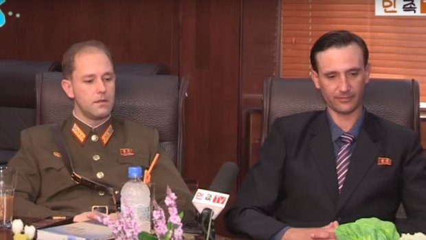 James and Ted Dresnok in a video interview published by the US-based pro-Pyongyang news service Minjok Tongshin.