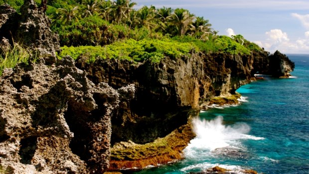 The sea cliffs on beautiful Christmas Island. But will islanders have enough freshwater within coming decades?
