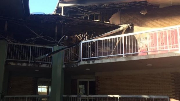 The  blaze destroyed the arts building of St Andrews Lutheran College at Tallebudgera.