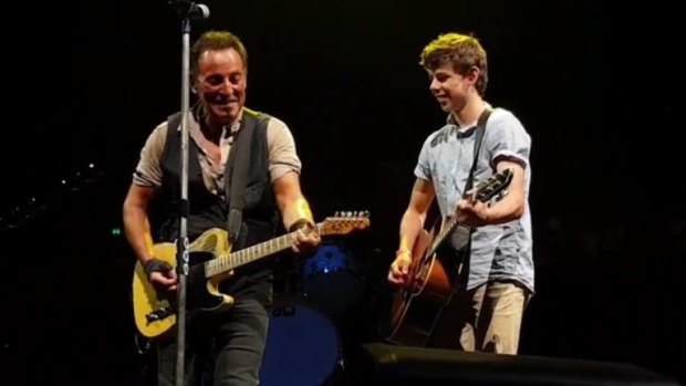 Nathan Testa played alongside Bruce Springsteen last Thursday night.