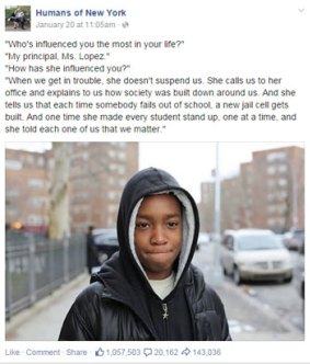 The post that started it all with Mott Hall Bridges eighth grader Vidal Chastanet.