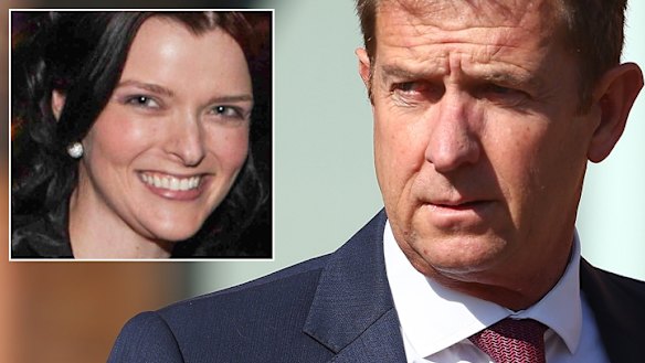 Former Seven West Media executive assistant Amber Harrison and CEO Tim Worner. 