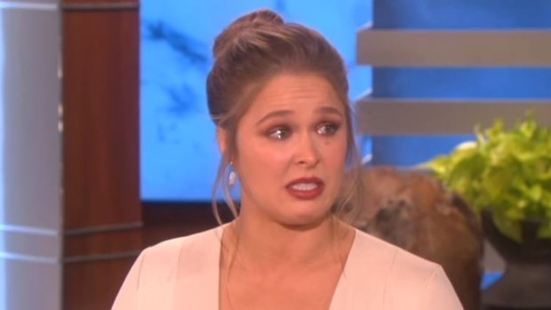 Sharing her pain: Wrestler Ronda Rousey opens up during an  interview with Ellen DeGeneres.