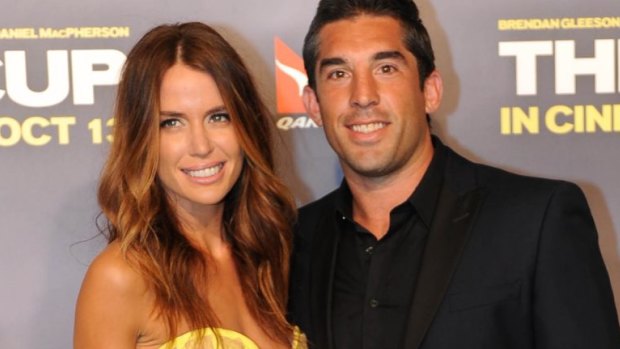 Jodi Gordon and Braith Anasta on the green carpet at the Premiere of The Cup in Melbourne in October.