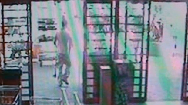 CCTV footage from a Bunnings store alleged showed Mr Atkins purchasing items.