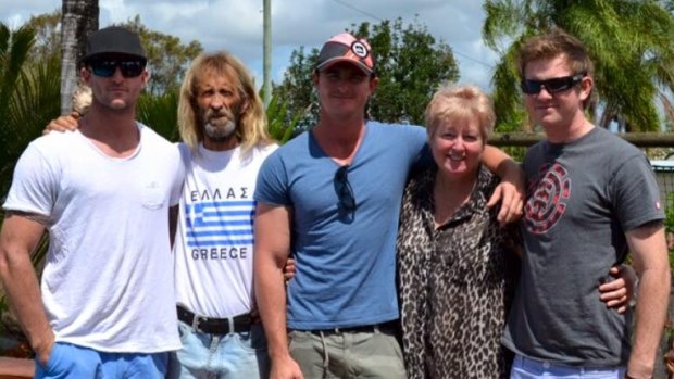 Sharon Edwards and John Edwards (second from left) with their sons.