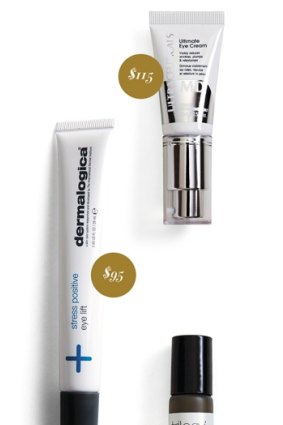 Ultraceuticals Ultimate Eye Cream, $115 . Dermalogica Stress Positive Eye Lift, $95. Trilogy CoQ10 Eye Recovery Concentrate, $37.