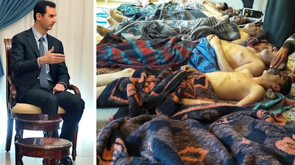 Horror: Syrian President Bashar al-Assad has denied using chemical weapons on his own people.