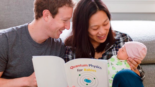Starting young: Mark Zuckerberg and his wife Priscilla with baby Max. 