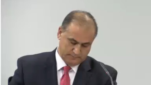 Claims piling up: Labor MP Cesar Melhem appearing at the trade union royal commission.