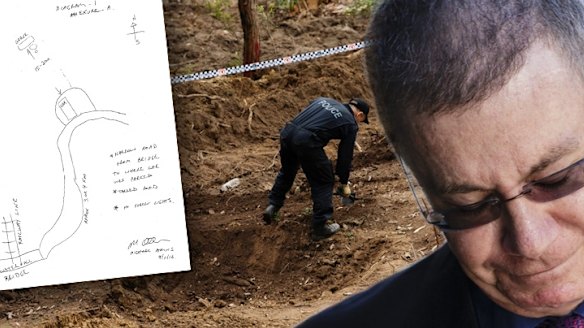 Michael Atkins drew police a map of where he buried Matthew Leveson in 2007.