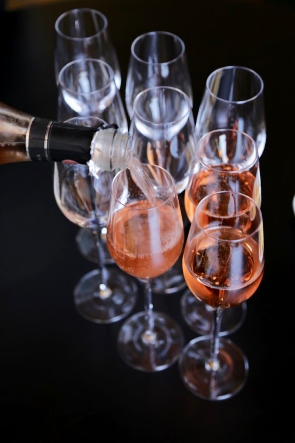 Sparkling pinot noir on the tapas tour.