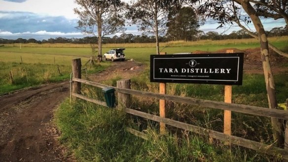 At Tara Distillery in Nowra Hill, gin, vodka and whisky are distilled in two copper pot stills in a shed.