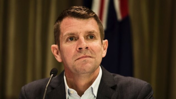 Resisting calls for an earlier report on state electoral funding: Mike Baird.