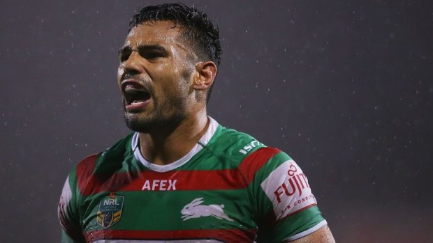 Punished: Ben Te'o of the Rabbitohs will miss the Good Friday clash with the Bulldogs.