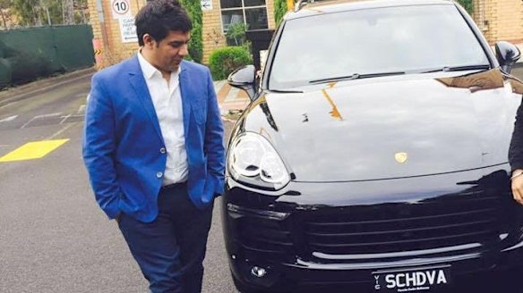 Education salesman Gagandeep Sachdeva and his new Porsche.