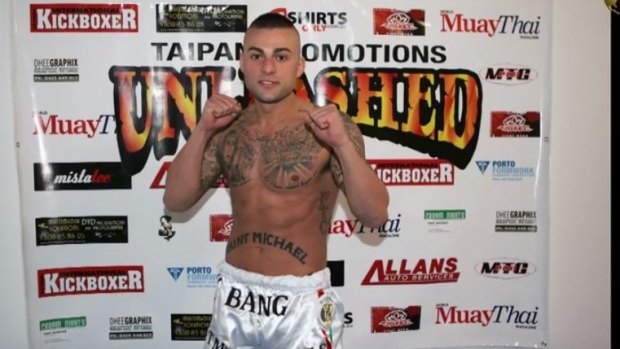 Antonio Bagnato - also known as "Tony Bang" - when he fought muay thai in Sydney's south in 2012.