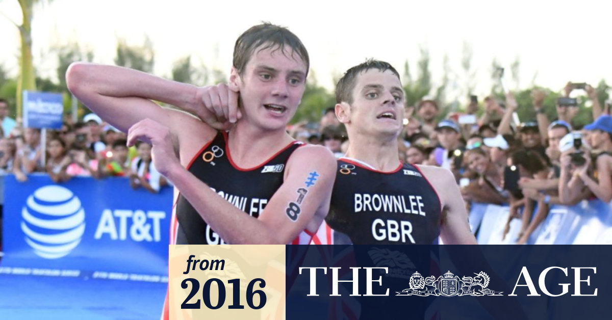 Alistair Brownlee hauls brother Jonny over the line in ...