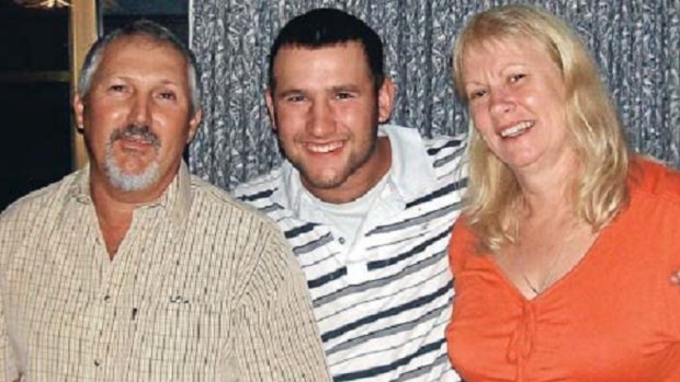 The Catanzariti family - Barney, Ben and Kay. Ben died in a construction accident in Kingston in 2012.