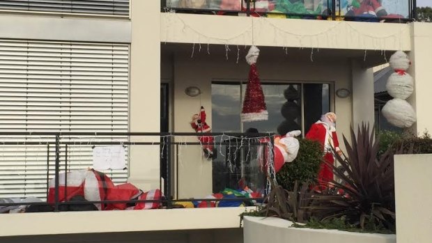 Vandals climbed onto this Newport home's balcony and deflated his blow-up Santas, stealing one.