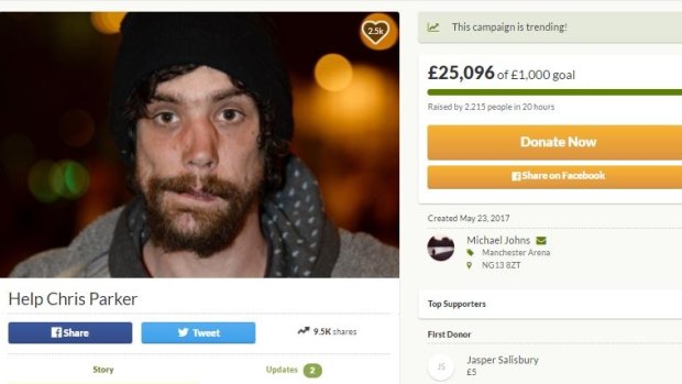 A gofundme campaign for one of the homeless 'heroes' in Manchester attack.