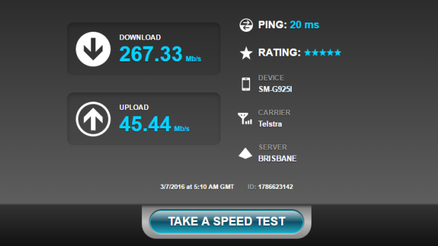 Fast connections for some customers on the Telstra mobile network.