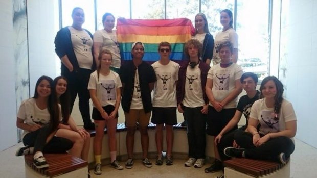 Students organised a 'Rainbow for Rights' campaign in protest against the school's decision. 