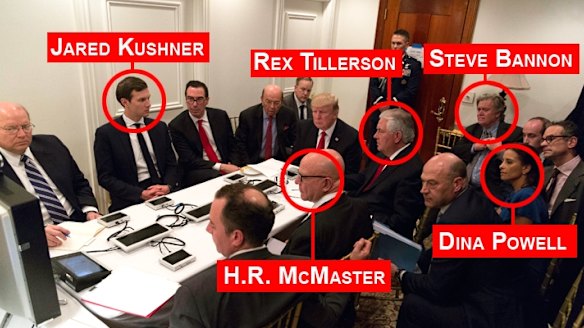 Trump's 'war room' at Mar-a-Lago.