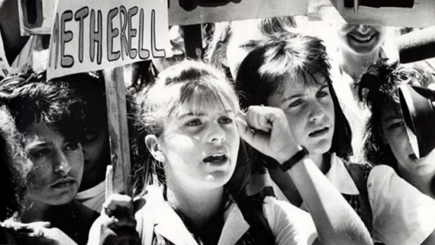 Demonstrations ... education cuts in the 1980s triggered protests by teachers, parents and students in Sydney. 