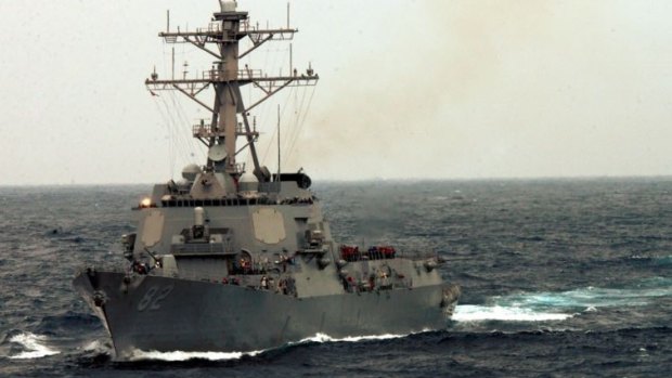 The US Navy guided-missile destroyer which was sent close to China's man-made islands on Tuesday.