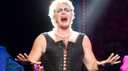 Craig McLachlan, centre, performing in Rocky Horror Show in 2015.