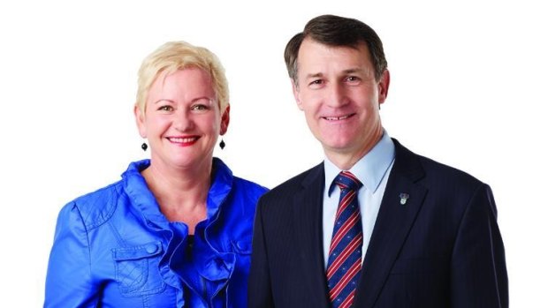 Lord Mayor Graham Quirk and LNP candidate Deirdre Thomson.