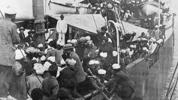 Passengers were not able to disembark from the Komagata Maru on fears of a "Hindu invasion".