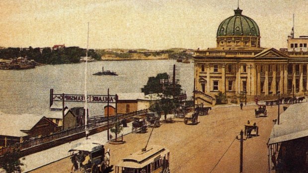 Intended view of Customs House from the north. Postcard circa 1900