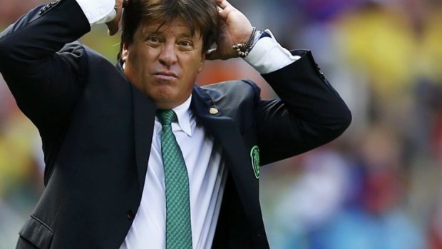 Furious: Mexico's coach Miguel Herrera 
