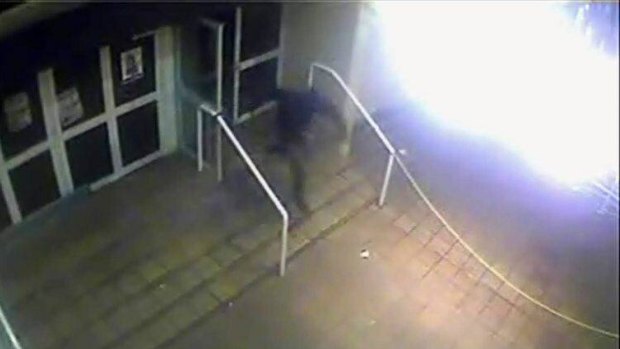 A CCTV image of the shooting.