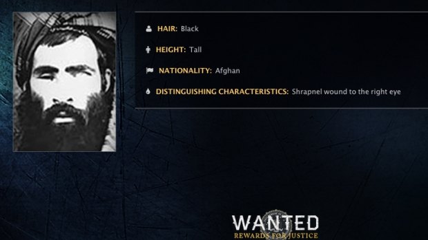 The FBI wanted poster for Taliban leader Mullah Omar.