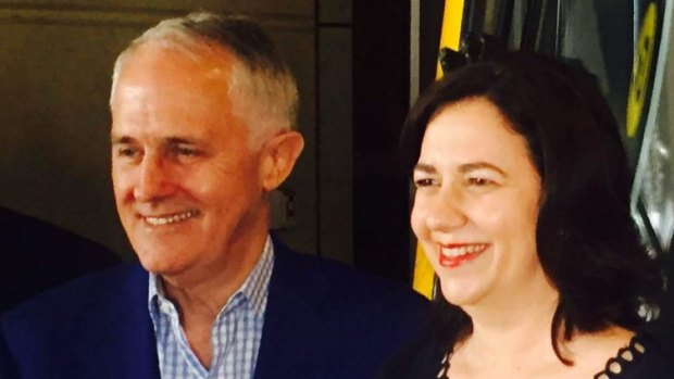 Prime Minister Malcolm Turnbull and Queensland Premier Annastacia Palaszczuk were all smiles at a recent light rail funding announcement on the Gold Coast.