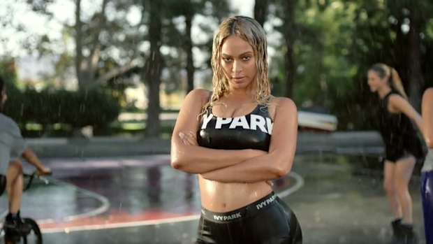 Beyonce in the promotional video for her new activewear line 'Ivy Park'